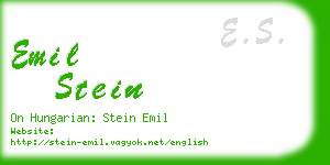 emil stein business card